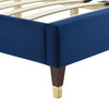 Sofia Channel Tufted Performance Velvet Full Platform Bed / MOD-6995