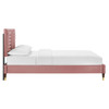 Sofia Channel Tufted Performance Velvet Full Platform Bed / MOD-6995