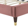 Sofia Channel Tufted Performance Velvet Full Platform Bed / MOD-6995