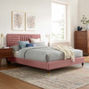 Sofia Channel Tufted Performance Velvet Full Platform Bed / MOD-6995