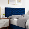 Leah Chevron Tufted Performance Velvet Full Platform Bed / MOD-7001