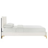 Leah Chevron Tufted Performance Velvet Full Platform Bed / MOD-7001