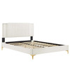 Zahra Channel Tufted Performance Velvet Full Platform Bed / MOD-7002