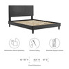 Yasmine Channel Tufted Performance Velvet Full Platform Bed / MOD-7000