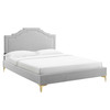 Adelaide Performance Velvet King Platform Bed / MOD-6862