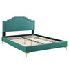 Adelaide Performance Velvet King Platform Bed / MOD-6862