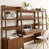 Bixby 3-Piece Wood Office Desk and Bookshelf / EEI-6115