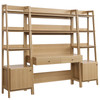 Bixby 3-Piece Wood Office Desk and Bookshelf / EEI-6114