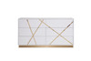 Modrest Nixa  Modern Wide White and Gold Dresser / VGVCJ1909-D-WHT-1-W