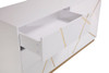 Modrest Nixa  Modern Wide White and Gold Dresser / VGVCJ1909-D-WHT-1-W