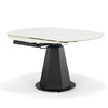 Modrest Barela - Modern Black and White Ceramic Extendable 35.5"/53" Dining Table / VGYF-DT8949-BLK-DT