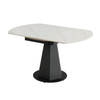 Modrest Barela - Modern Black and White Ceramic Extendable 35.5"/53" Dining Table / VGYF-DT8949-BLK-DT