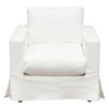 Savannah Slip-Cover Chair in White Natural Linen / SAVANNAHCHWH