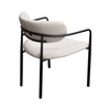 Set of (2) Skyler Dining Chairs in Ivory Boucle Fabric w/ Black Metal Frame / SKYLERDCIV2PK
