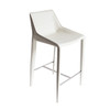 Modrest Halo - Modern Ivory Saddle Leather Counter Stool / VGYF-BS1113-I