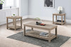 Colter 3-piece Occasional Set with Open Shelves Greige / CS-736136