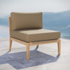 Clearwater Outdoor Patio Teak Wood Armless Chair / EEI-5856