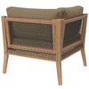 Clearwater Outdoor Patio Teak Wood Corner Chair / EEI-5855