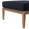 Clearwater Outdoor Patio Teak Wood Ottoman / EEI-5854