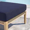 Clearwater Outdoor Patio Teak Wood Ottoman / EEI-5854