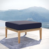 Clearwater Outdoor Patio Teak Wood Ottoman / EEI-5854