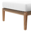 Clearwater Outdoor Patio Teak Wood Ottoman / EEI-5854