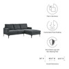 Evermore Right-Facing Upholstered Fabric Sectional Sofa / EEI-6012