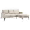 Evermore Right-Facing Upholstered Fabric Sectional Sofa / EEI-6012