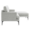 Evermore Right-Facing Upholstered Fabric Sectional Sofa / EEI-6012