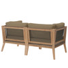 Clearwater Outdoor Patio Teak Wood Loveseat / EEI-6119