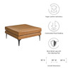 Evermore Vegan Leather Ottoman / EEI-6051