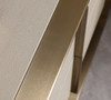 Nova Domus Cartier - Modern Beige Shagreen and Brushed Brass Nightstand / VGVC-J-A002-N