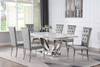 Kerwin 7-piece Dining Room Set Grey and Chrome / CS-111101-S7G