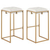 Nadia Upholstered Backless Bar Stool Beige (Set of 2) / CS-183646