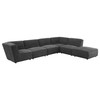 Sunny 6-piece Upholstered Modular Sectional Sofa Charcoal / CS-552081-SET