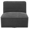 Cobie Upholstered Armless Swivel Chair Dark Charcoal / CS-905713