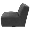 Cobie Upholstered Armless Swivel Chair Dark Charcoal / CS-905713