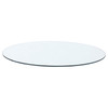 52" 12mm Round Glass Table Top Clear / CS-CP52RD-12
