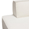 Cara Square Modular Lounger in Ivory Boucle Fabric w/ Moveable, Non-Skid Backrest / CARALGIV1PC