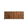 Oxford Solid Mango Wood 4-Door Sideboard in Oak Finish w/ Black Metal Bracket / OXFORDSBOA
