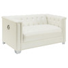 Chaviano 4-piece Upholstered Tufted Sofa Set Pearl White / CS-505391-S4