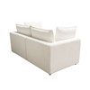 Ivy 2-Piece Modular Sofa in White Faux Shearling w/ Feather Down Seating / IVY2SCWH