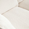 Ivy 4-Piece Reversible Modular Chaise Sectional in White Faux Shearling w/ Feather Down Seating / IVY2SC1AC1OTWH