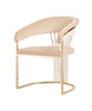 Modrest Linda - Modern Beige Velvet and Gold Dining Chair / VGZA-Y429-BEI-DC