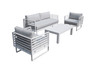 Renava Wharf - Outdoor Light Grey and White Sofa Set / VGGES0273SA-WHT-SET