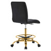 Prim Armless Performance Velvet Drafting Chair / EEI-4977