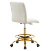 Prim Armless Performance Velvet Drafting Chair / EEI-4977