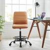 Ripple Armless Vegan Leather Drafting Chair / EEI-4978