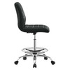 Ripple Armless Vegan Leather Drafting Chair / EEI-4980