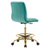 Ripple Armless Performance Velvet Drafting Chair / EEI-4976